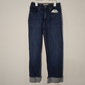 Abercrombie & Fitch Sz 26/2 Dark Indigo High-Rise Relaxed Jeans